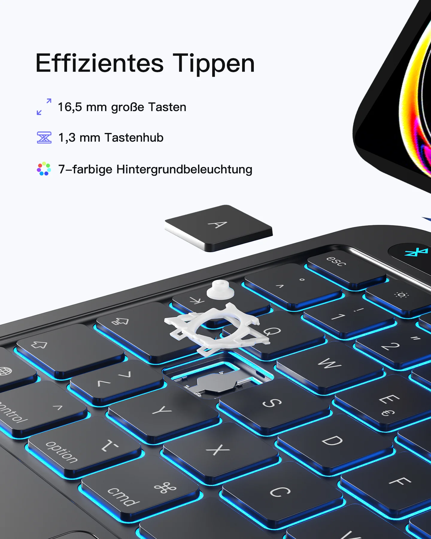 Inateck NeoMagic Magnetische Tastatur Hülle für iPad Air 11 Zoll(2025/2024), Magic Keyboard für iPad Pro 11", KB903-11A - Image 9
