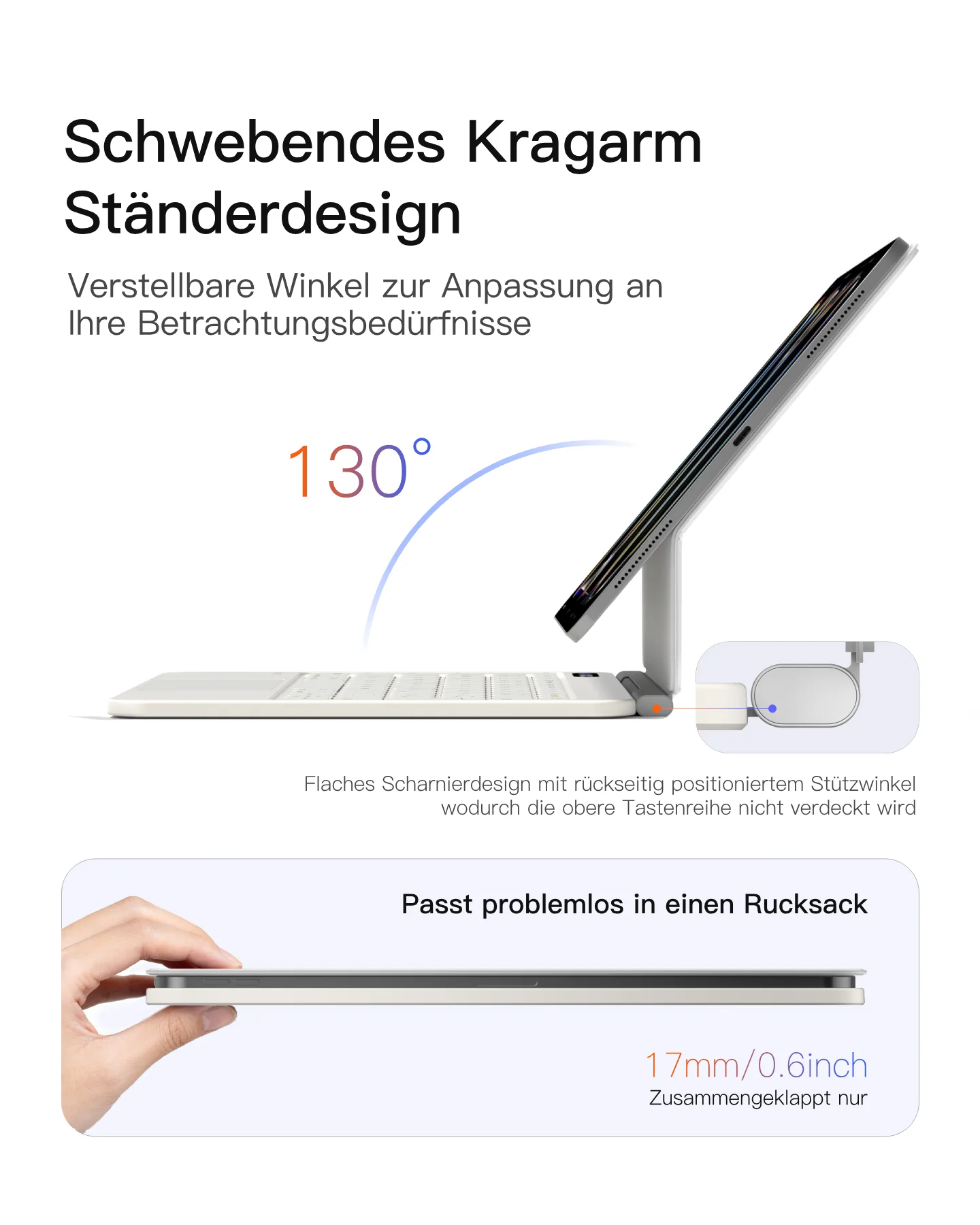 NeoMagic Magnetische Tastatur Hülle für iPad 11/10 Gen 2025 A16 11", QWERTZ, KB903-10 - Image 16