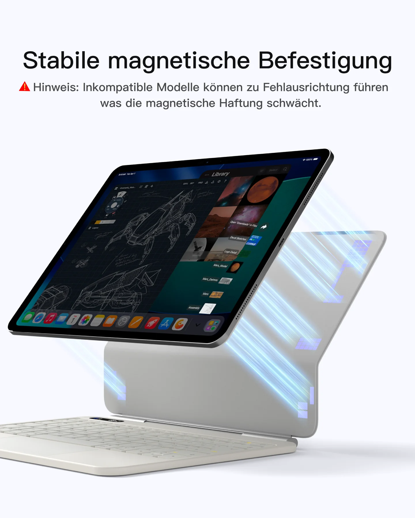 NeoMagic Magnetische Tastatur Hülle für iPad 11/10 Gen 2025 A16 11", QWERTZ, KB903-10 - Image 18