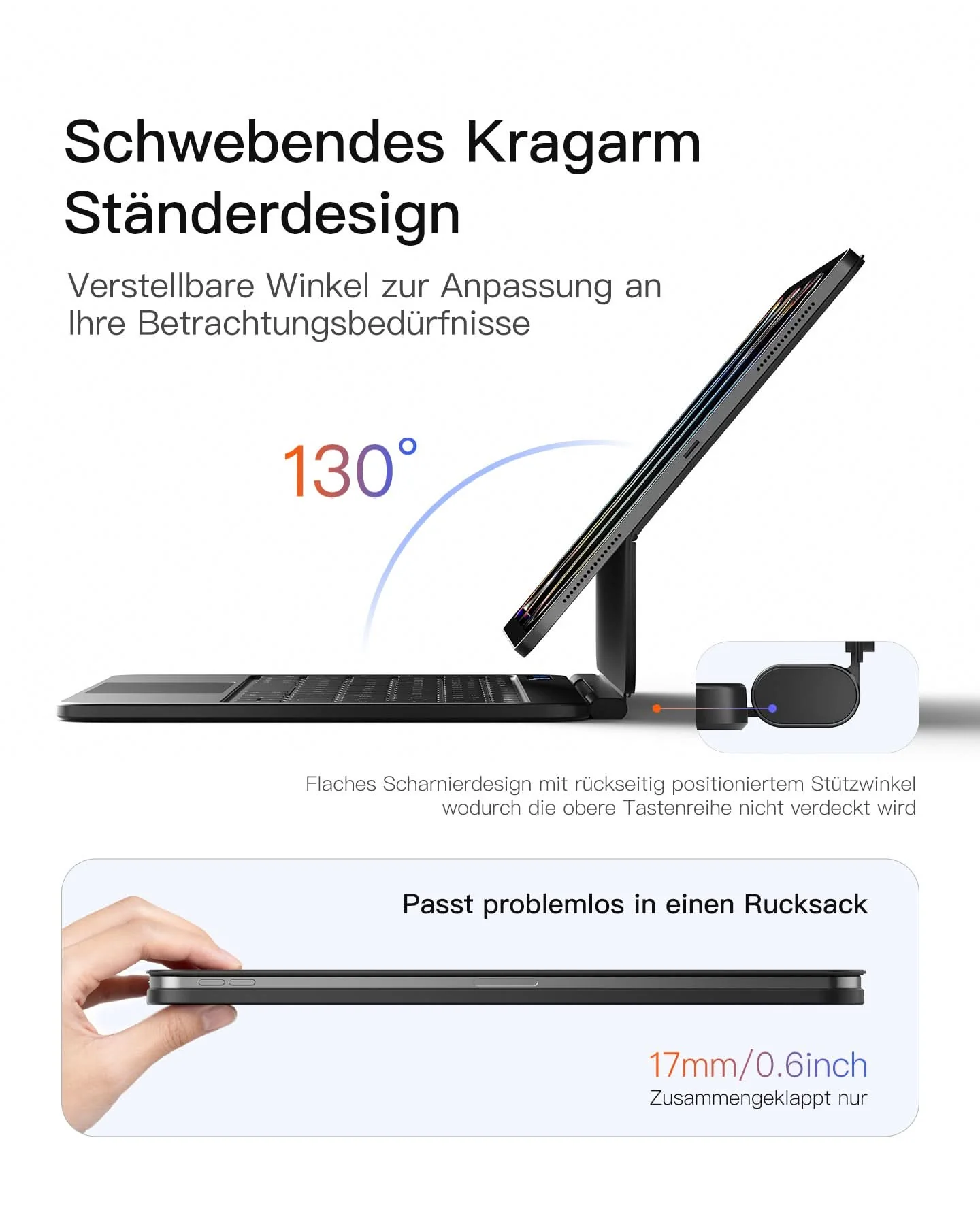 NeoMagic Magnetische Tastatur Hülle für iPad 11/10 Gen 2025 A16 11", QWERTZ, KB903-10 - Image 7