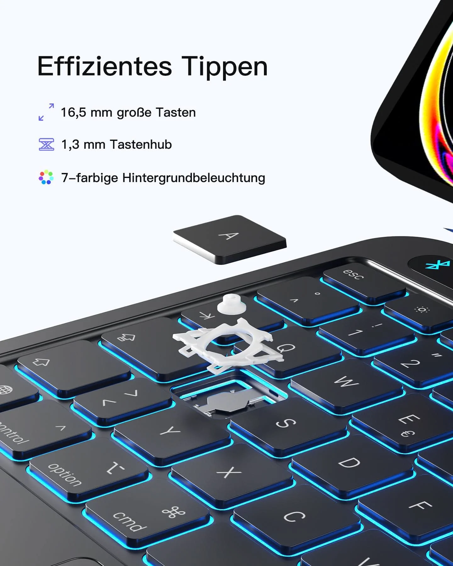 NeoMagic Magnetische Tastatur Hülle für iPad 11/10 Gen 2025 A16 11", QWERTZ, KB903-10 - Image 9