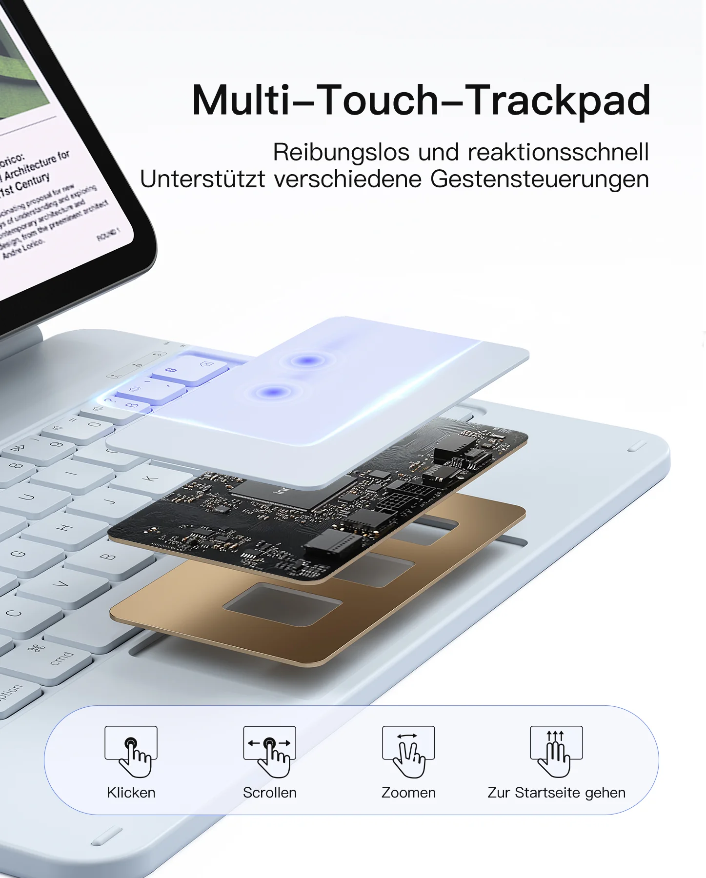 NeoMagic Magnetische Tastatur Hülle für iPad 11" (A16 2025), iPad 10, KB09119-10 - Image 12