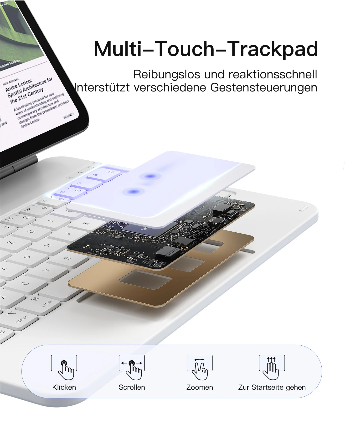 NeoMagic Magnetische Tastatur Hülle für iPad 11" (A16 2025), iPad 10, KB09119-10 - Image 24