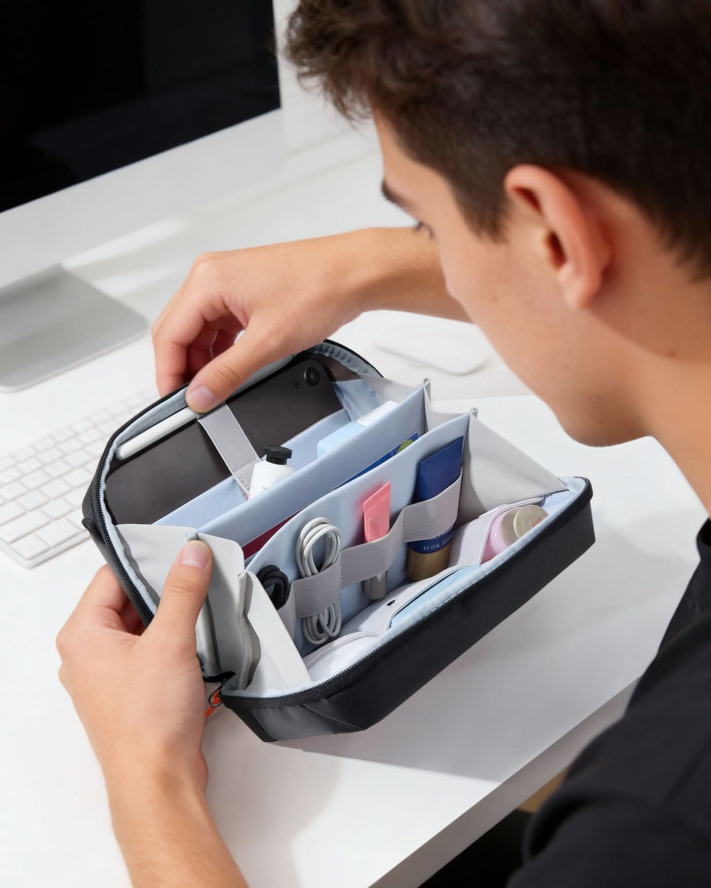 Praktischer Organizer für Elektronisches Zubehör, Spritz Wasserresistente Reisetasche, ABM35S - Image 11