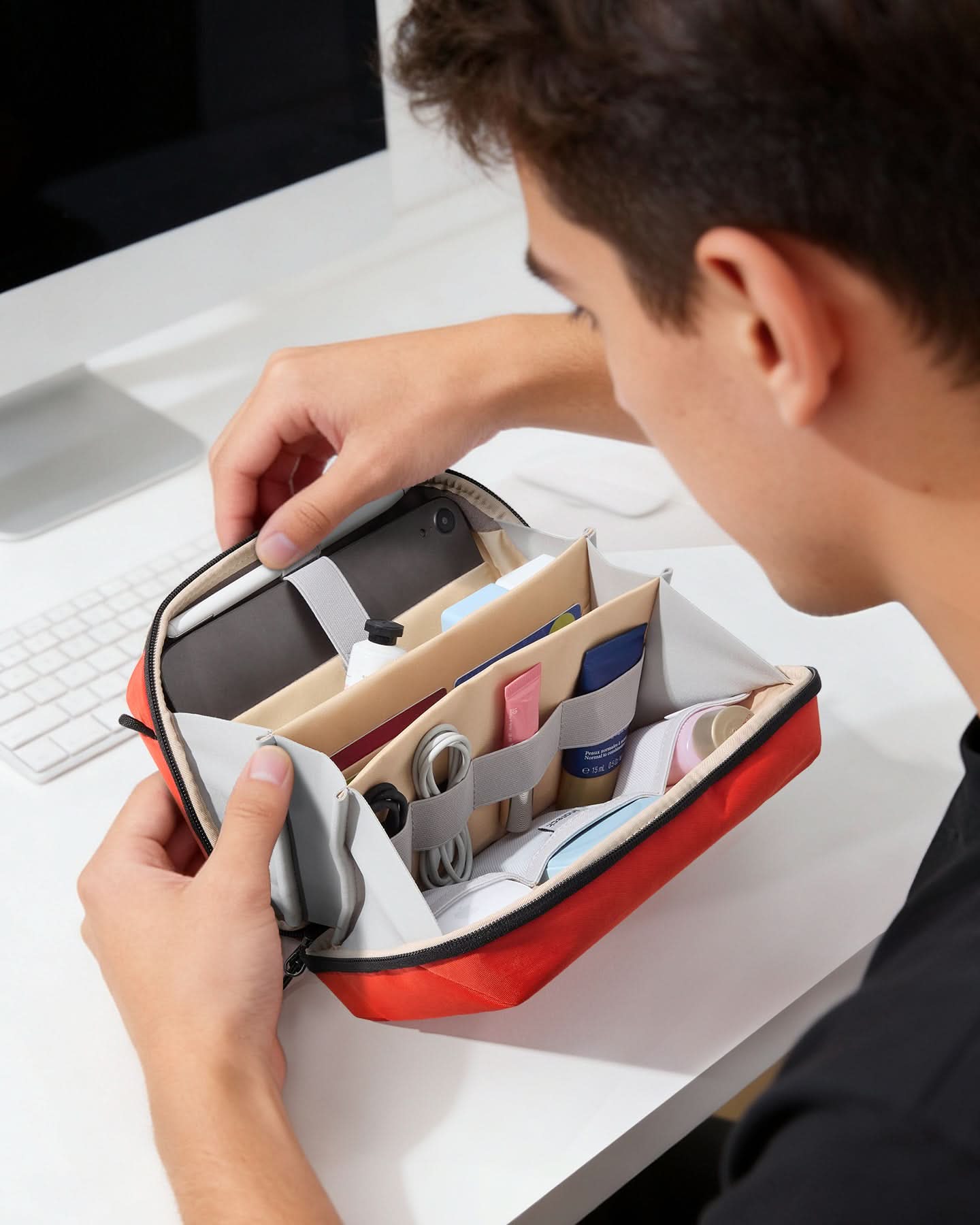 Praktischer Organizer für Elektronisches Zubehör, Spritz Wasserresistente Reisetasche, ABM35S - Image 23