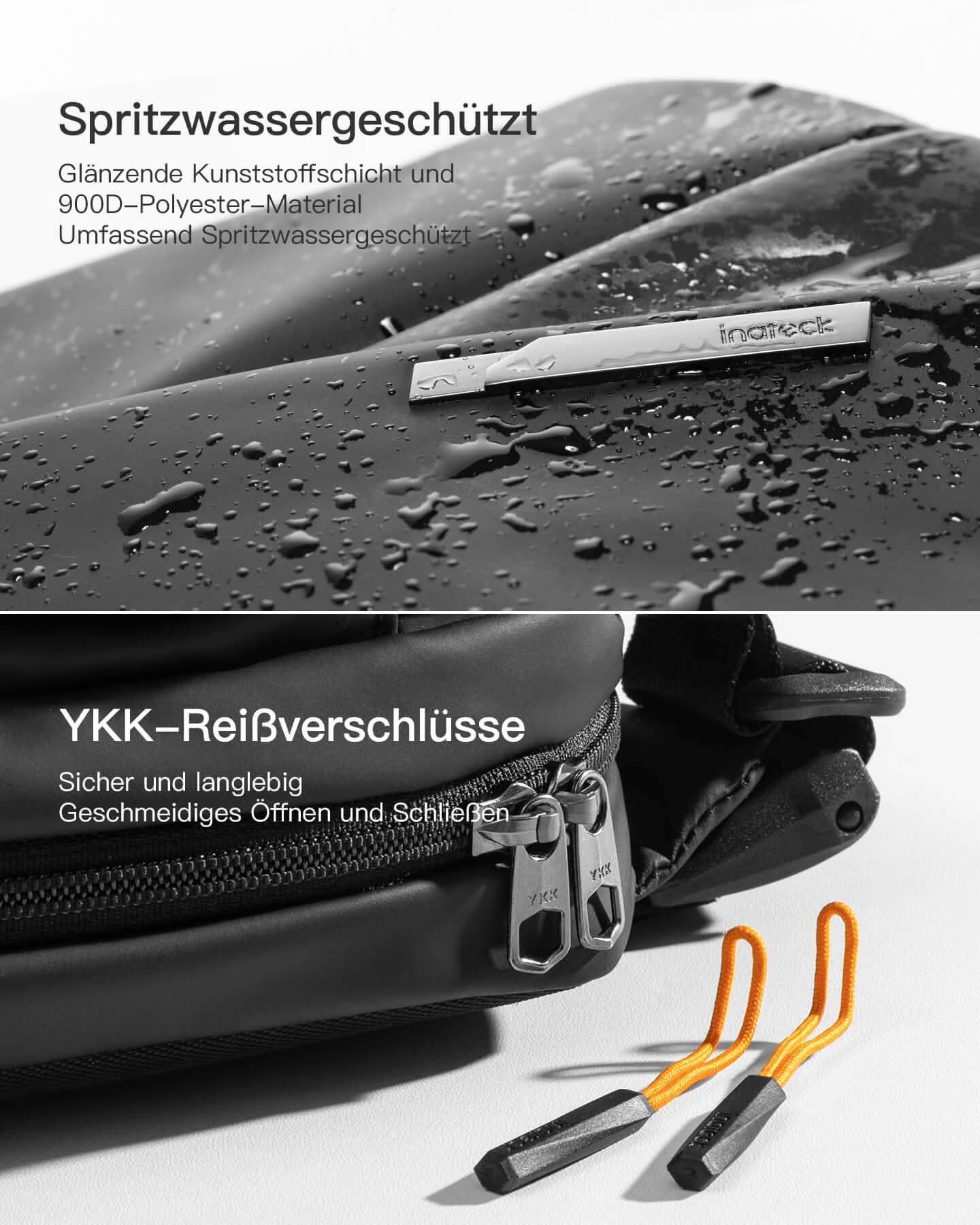 Sling Bag mit 19 eingebaute Taschen, stylische Crossbody Bag mit verstellbarem Schultergurt, LB03014 - Image 3