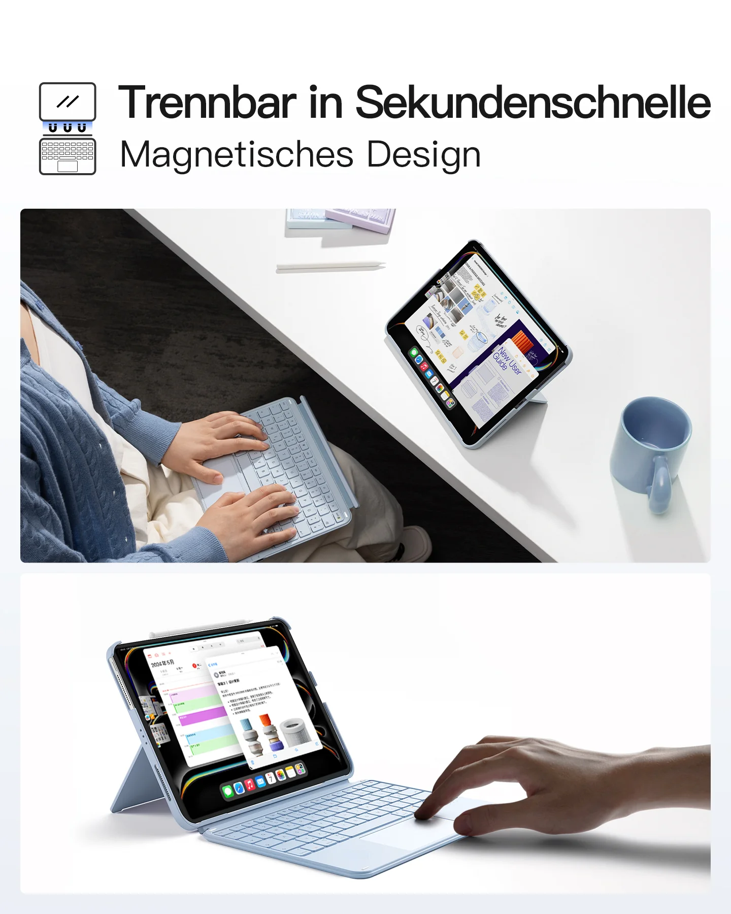 Ultraleicht Schlank Tastatur für iPad Pro 11-Zoll (M4/M5 2024/2025), KB04122-11 - Image 12