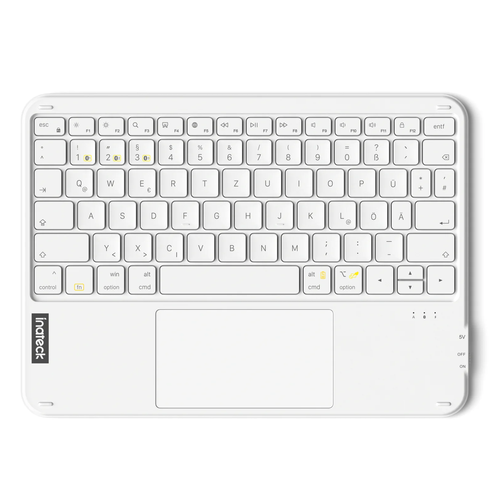 Ultraleichte Tablet Tastatur Kabellose QWERTZ Deutsch mit Trackpad, kompatibel mit iPad/Tablet/Windows/Laptop/PC, KB01105 - Image 10