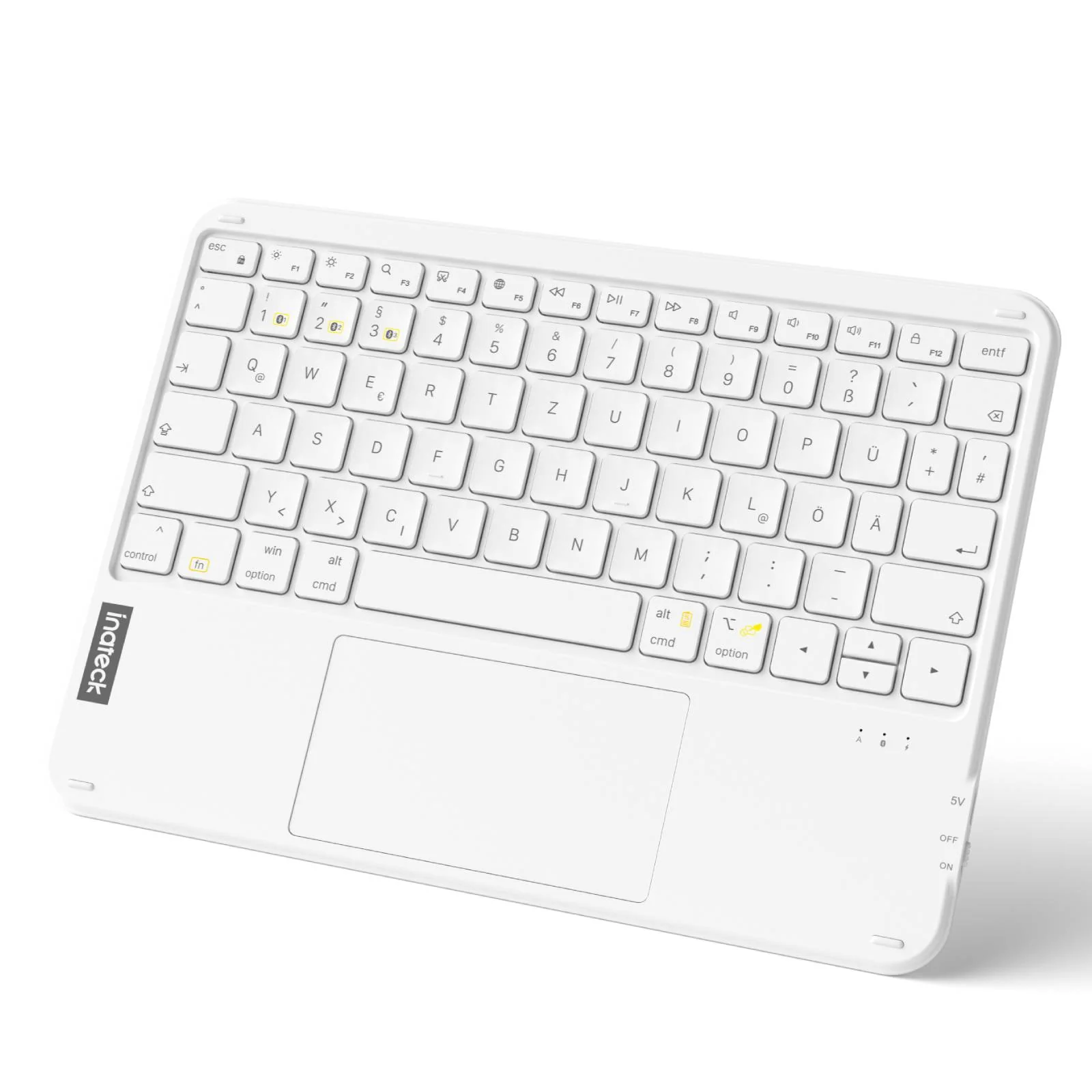 Ultraleichte Tablet Tastatur Kabellose QWERTZ Deutsch mit Trackpad, kompatibel mit iPad/Tablet/Windows/Laptop/PC, KB01105 - Image 11