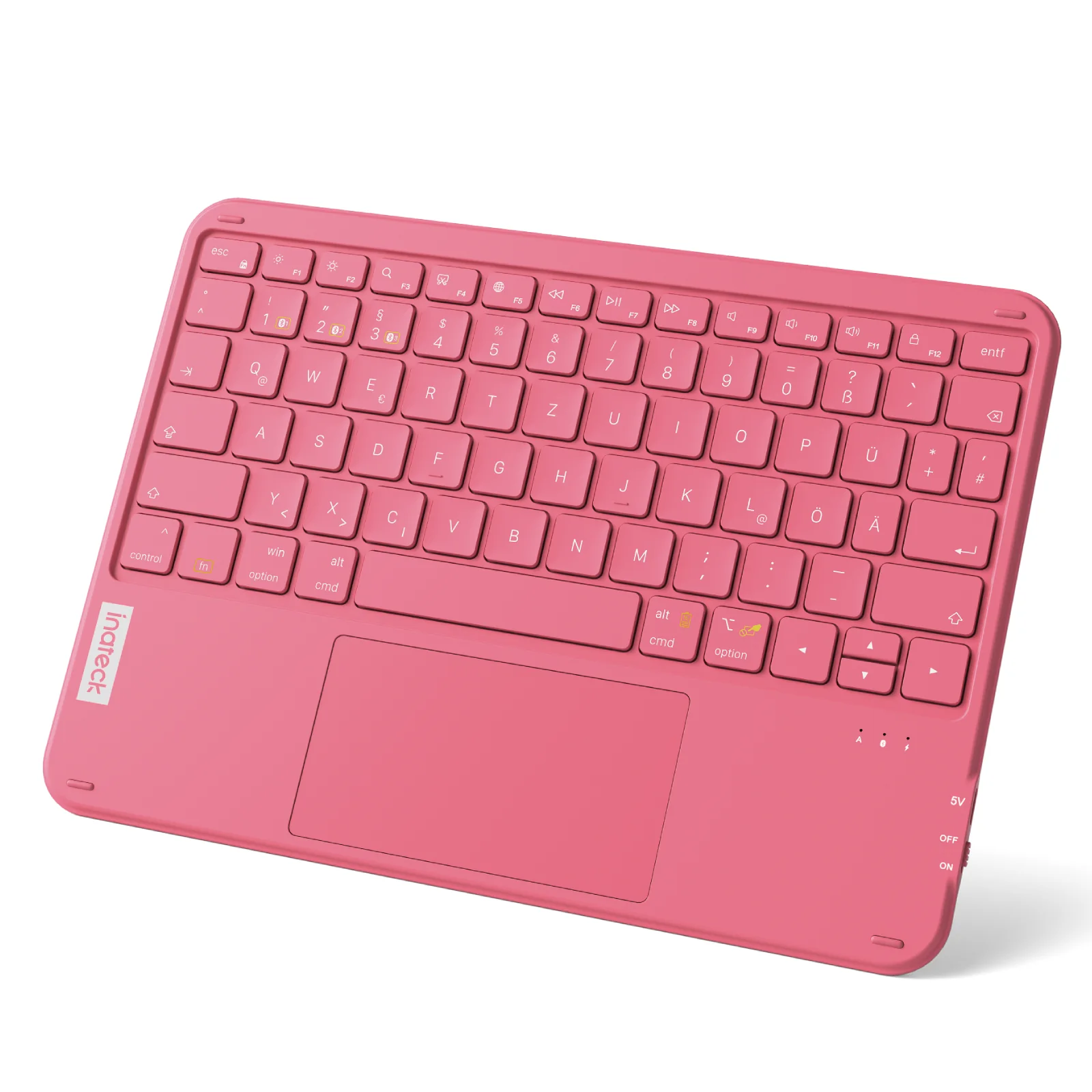 Ultraleichte Tablet Tastatur Kabellose QWERTZ Deutsch mit Trackpad, kompatibel mit iPad/Tablet/Windows/Laptop/PC, KB01105 - Image 18